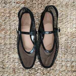 Source Unknown Black Mesh Flats